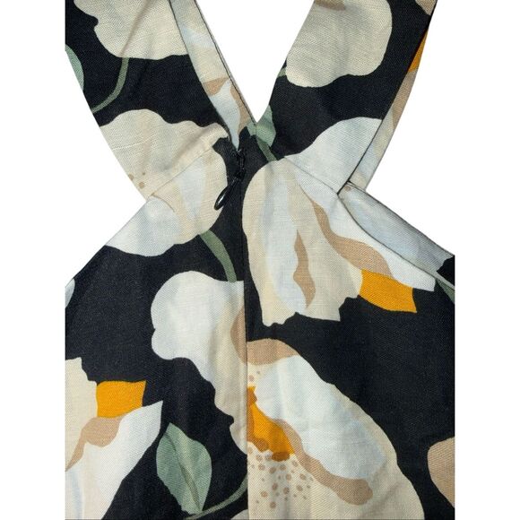 Ann Taylor halter neck floral print linen blend blouse size 6 NEW  #721 - Picture 2 of 6